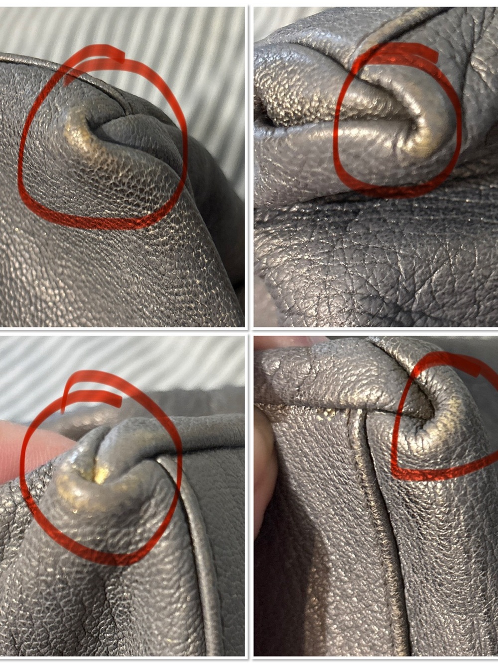 Metallic Leather vintage Celine shoulder bag - Picture 14 of 16